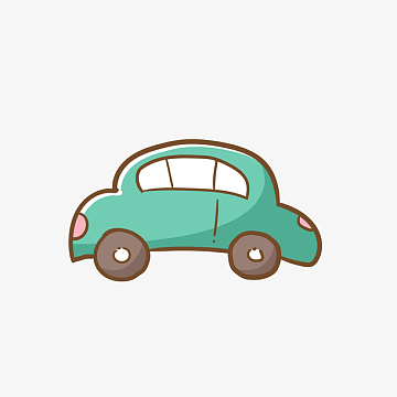 卡通绿色的小汽车免抠素材