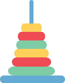 彩色简约扁平叠叠圈