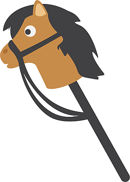 矢量图棕色卡通马头