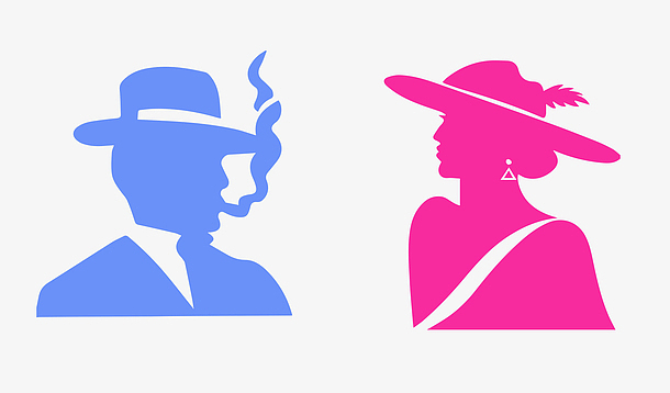 男女洗手间图标矢量