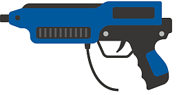 插电矢量卡通镭射枪