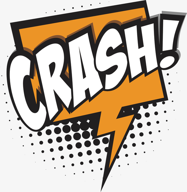 矢量图猛烈碰撞标志