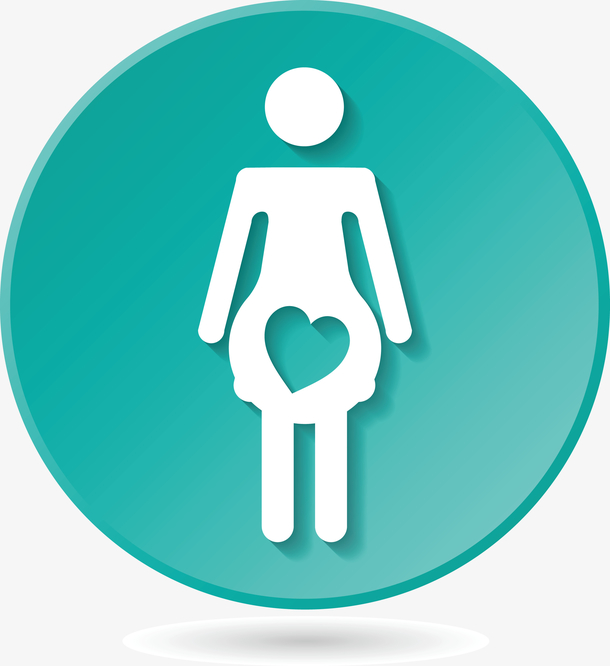 绿色怀孕孕妇标志