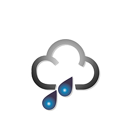 手绘小雨气象符号图标素材