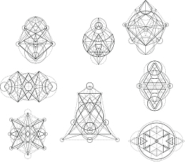细致的纹身刺青图标矢量图