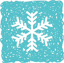 蓝色线条雪花片