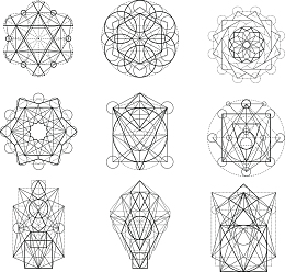 精致的纹身刺青图标矢量图