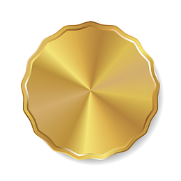金色花边勋章