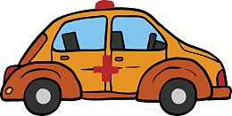 矢量救护车手绘救护车
