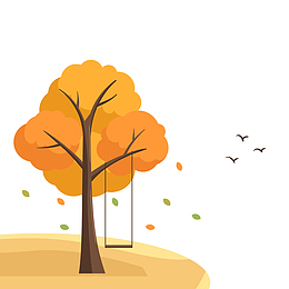 矢量秋天秋千下载