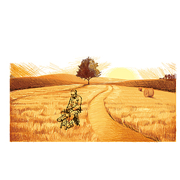 秋季田野素材图案