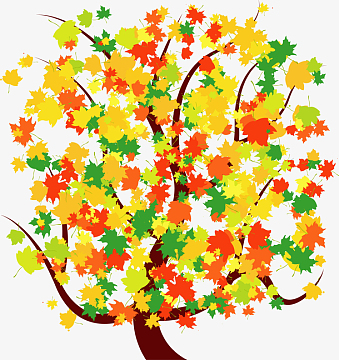 图案png创意的枫叶png秋天的树png枯黄的树矢量图下载aipng黄色树叶的