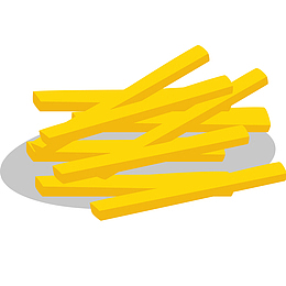 番薯薯条矢量插画