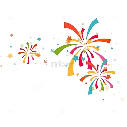 彩色烟花矢量插画