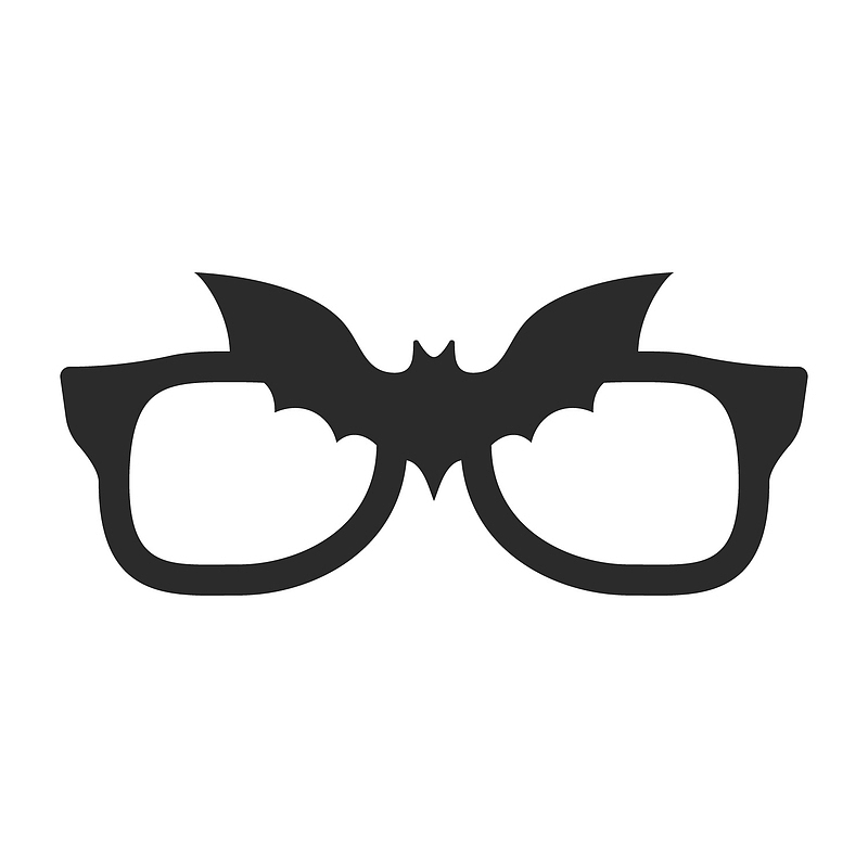 黑色蝙蝠眼镜元素