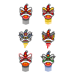 手绘狮子头免抠下载