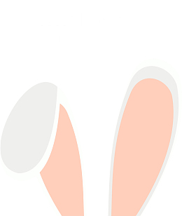 复活节白色兔子耳朵