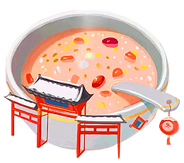 手绘腊八节腊八粥
