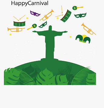 庆祝巴西狂欢节海报