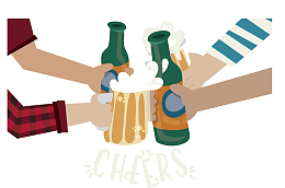 节日聚会派对喝酒