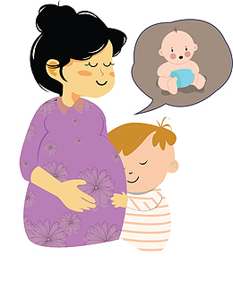 怀着二胎的慈祥母亲