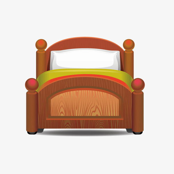 矢量木质大床