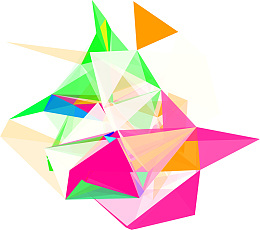 漂浮不规则多边形装饰