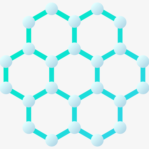 石墨烯分子结构插画
