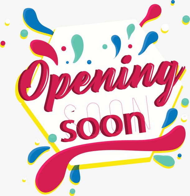 即将开业多边形海报