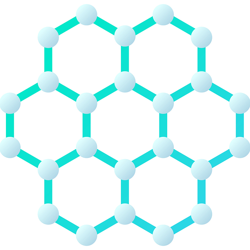 石墨烯分子结构插画
