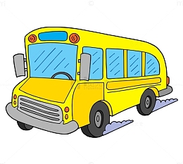 卡通黄色校车简图