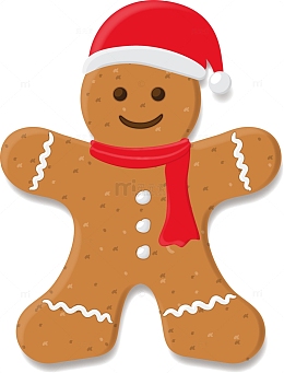 褐色圣诞小人饼干