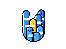 可爱的卡通小人MBE风格
