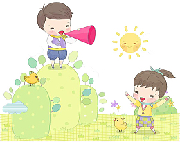 孩子在吆喝