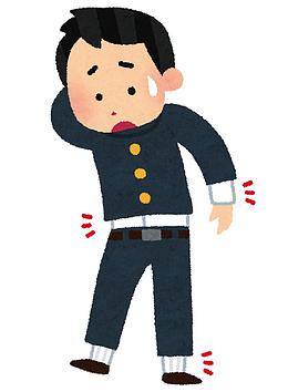 水彩流汗小男孩免抠图