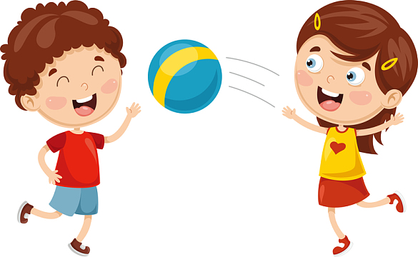 卡通玩皮球的大象设计aipng卡通拿着皮球的小男孩png矢量儿童教育卡通