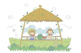 吃西瓜的孩子