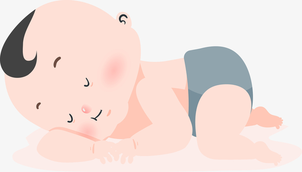 趴着睡觉的小孩子图素材免费下载_觅元素