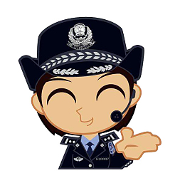卡通微笑的检察官