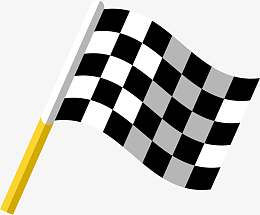 矢量卡通赛车旗子