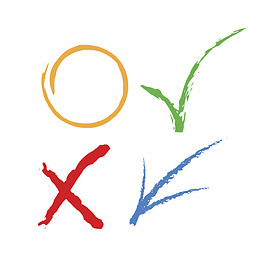 手绘创意彩色对勾