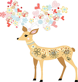 花朵小鹿