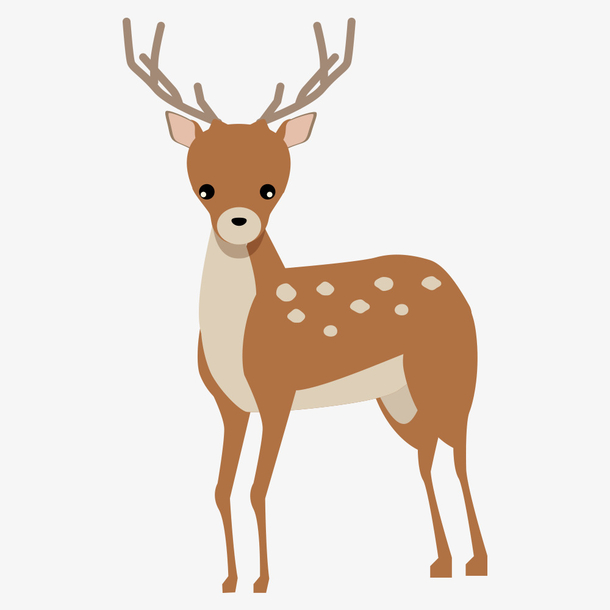 卡通可爱驯鹿png