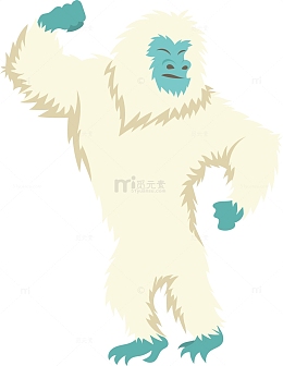 卡通强壮雪人
