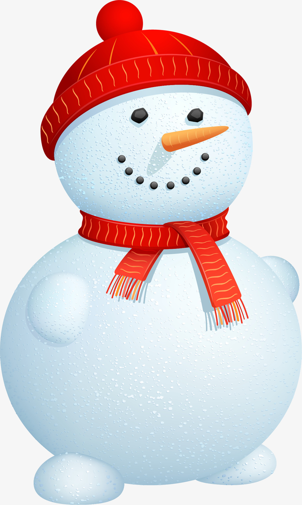 手绘卡通雪人图案