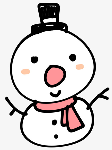 手绘雪人