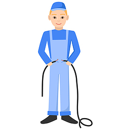 电工工人卡通劳动节人物矢量扁平