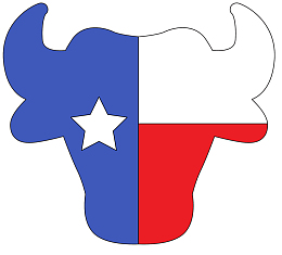 牛头对称风格矢量州旗