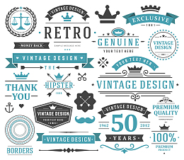 旗帜的标签矢量