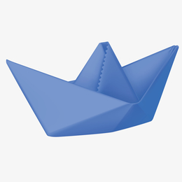 蓝色手工纸船